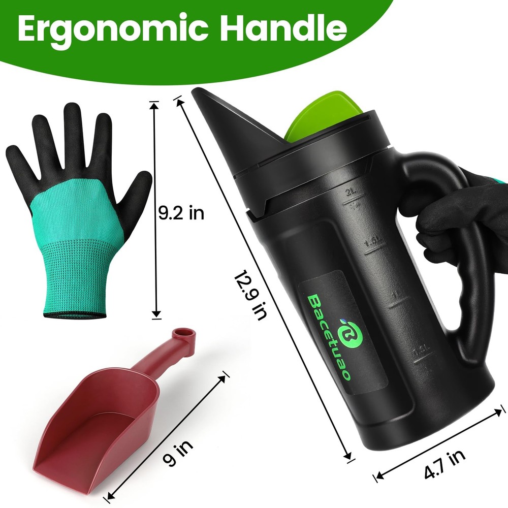 Bacetuao Hand Spreader Shaker, Multiple Adjustable Opening Sizes for black