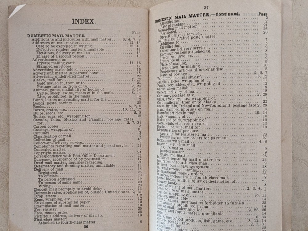 Postal Information ( July, 1914 ) 7th Edition - POST OFFICE DEPARTMENT USA