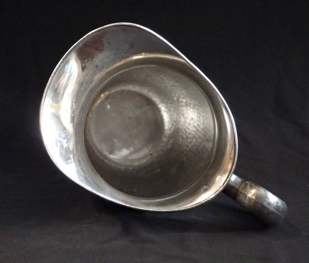 Vintage EPNS Hammered Nickle Silver Water Pitcher