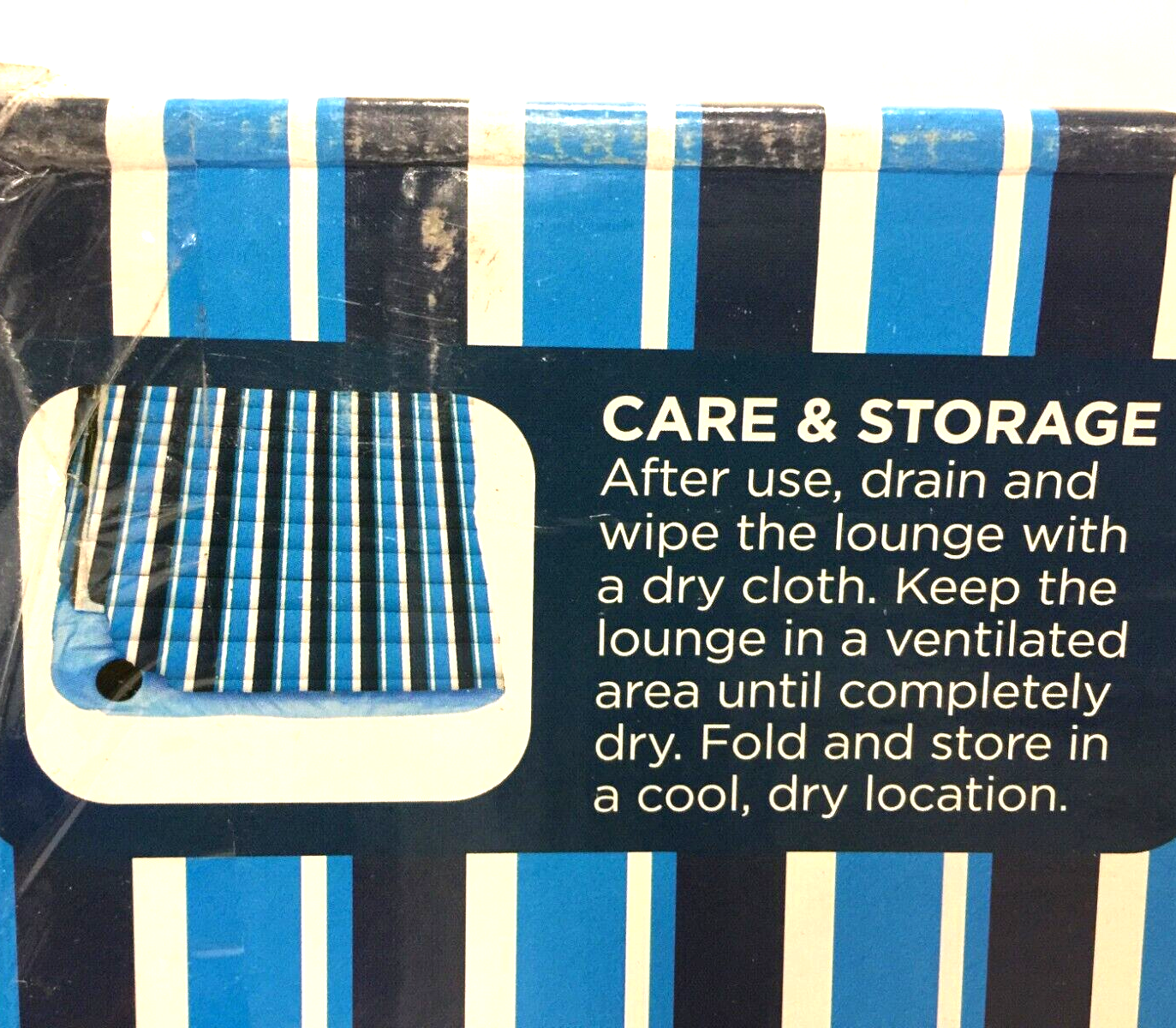 Aqua Supersized Floating Party Platform AZL17013J Durable Pool Float Blue Stripe