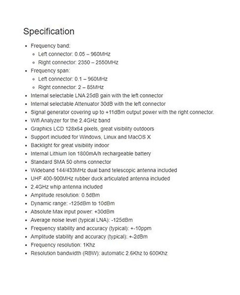 LATNEX Spectrum Analyzer ISM Combo Plus ISM-CMB-PLUS
