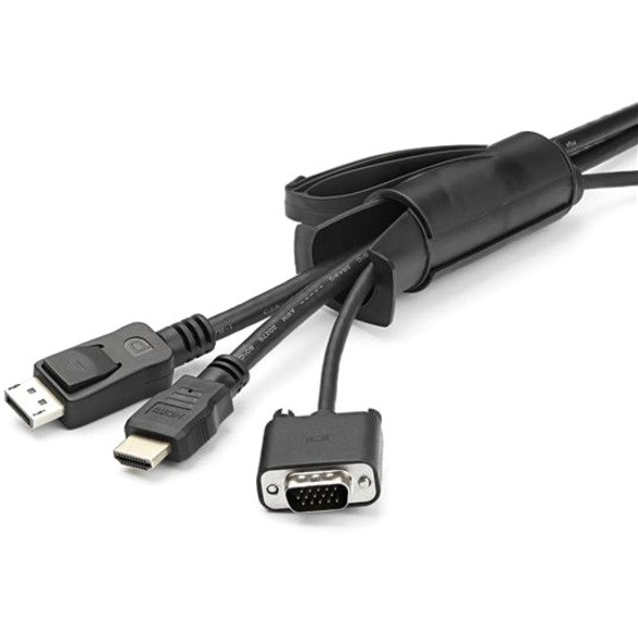 StarTech CMSCOILED 1.5m Cable Management Sleeve Black Spiral