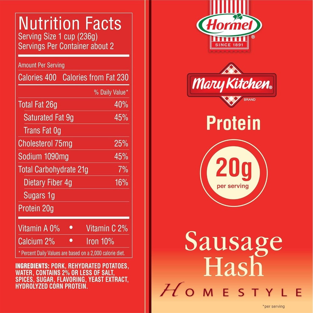 Hash Sausage Hash 14 Oz (12 Pack)