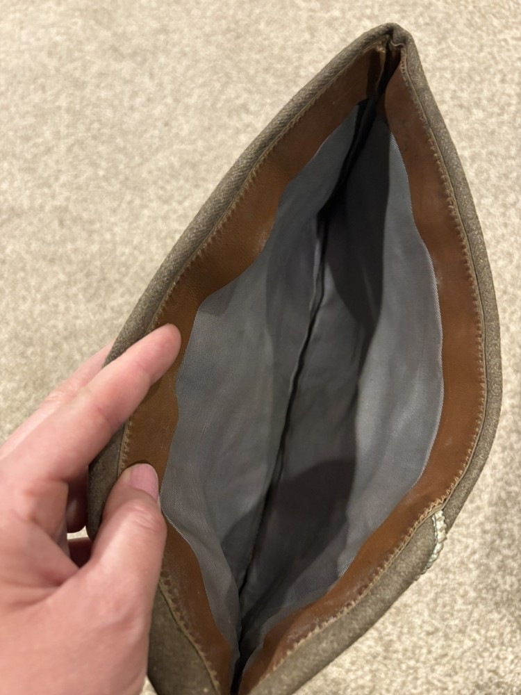 Garrison US Army Hat Cap, original post WWII infantry oversees, olive green wool