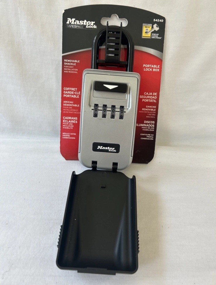 Master Lock Portable Lock Box *Light-Up Combination Dials* - Model 5424D