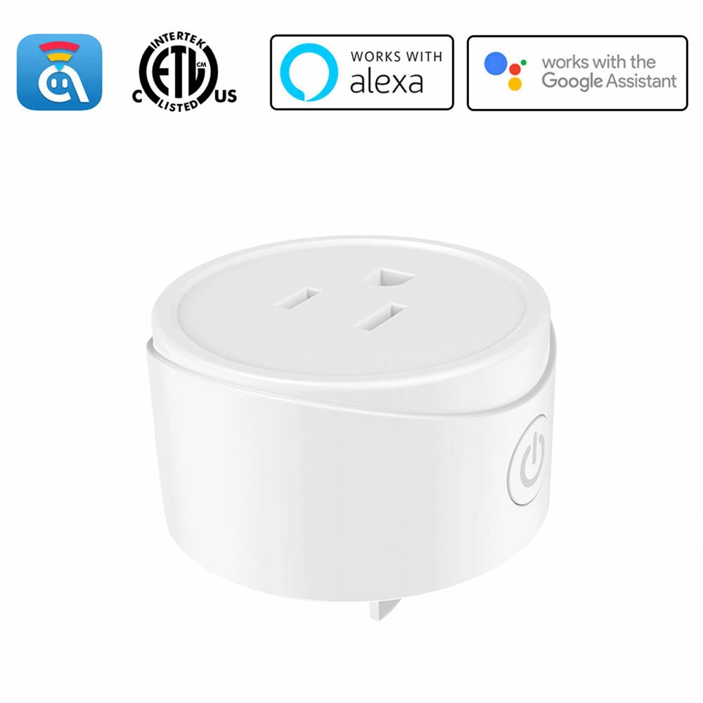 2 PACK Mini Smart 2.4G Wifi Plug Socket Outlet Work Alexa&Google Home Assistant