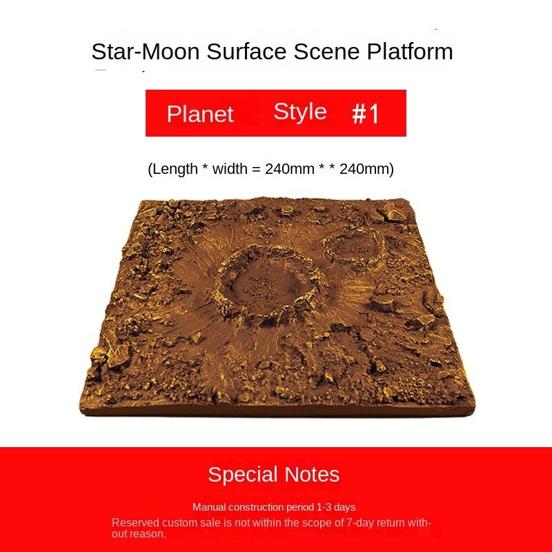 Diorama Platform Moon Model Moon Planet Landscape Finished Scene Display Props