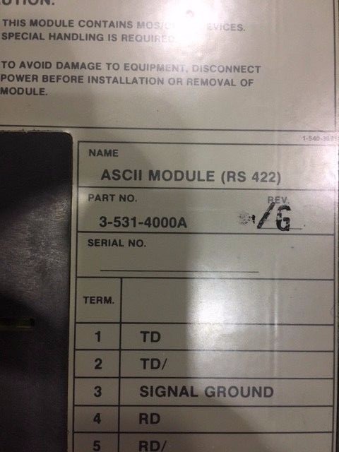 Stopol Equipment Sales> Injection Molding Machine> ASCII Module Board (Ref #29)
