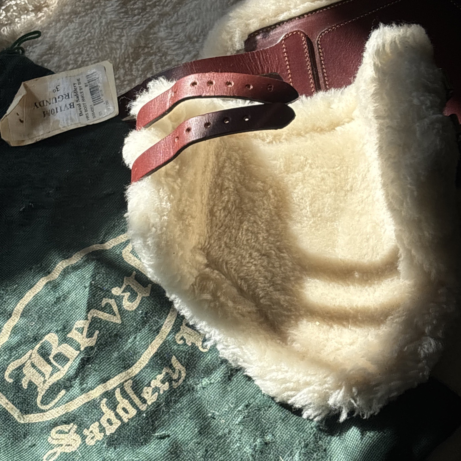 NWT Beval Ltd Sheepskin Ankle Boots Sz 3 New Jumper Warmblood equitation