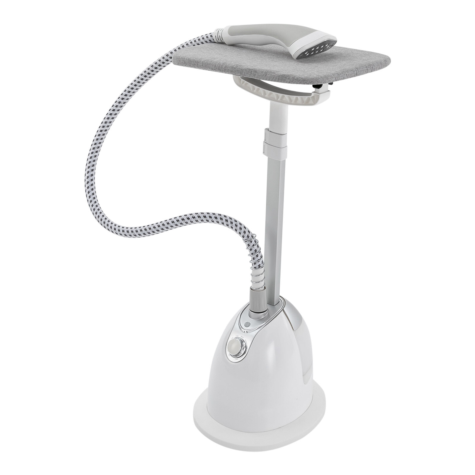 1350W White Professional Standing Garment Steamer w/Ironing Board&Garment Hanger