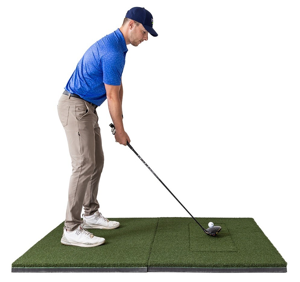 Beaver Tail Golf Simulator Mat w/ the Most Realistic Hitting Strip (4ft x 5.5ft)