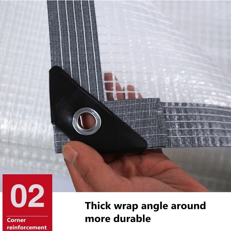 Premium Poly Waterproof Clear Tarp 16 Mil Heavy Duty Canopy