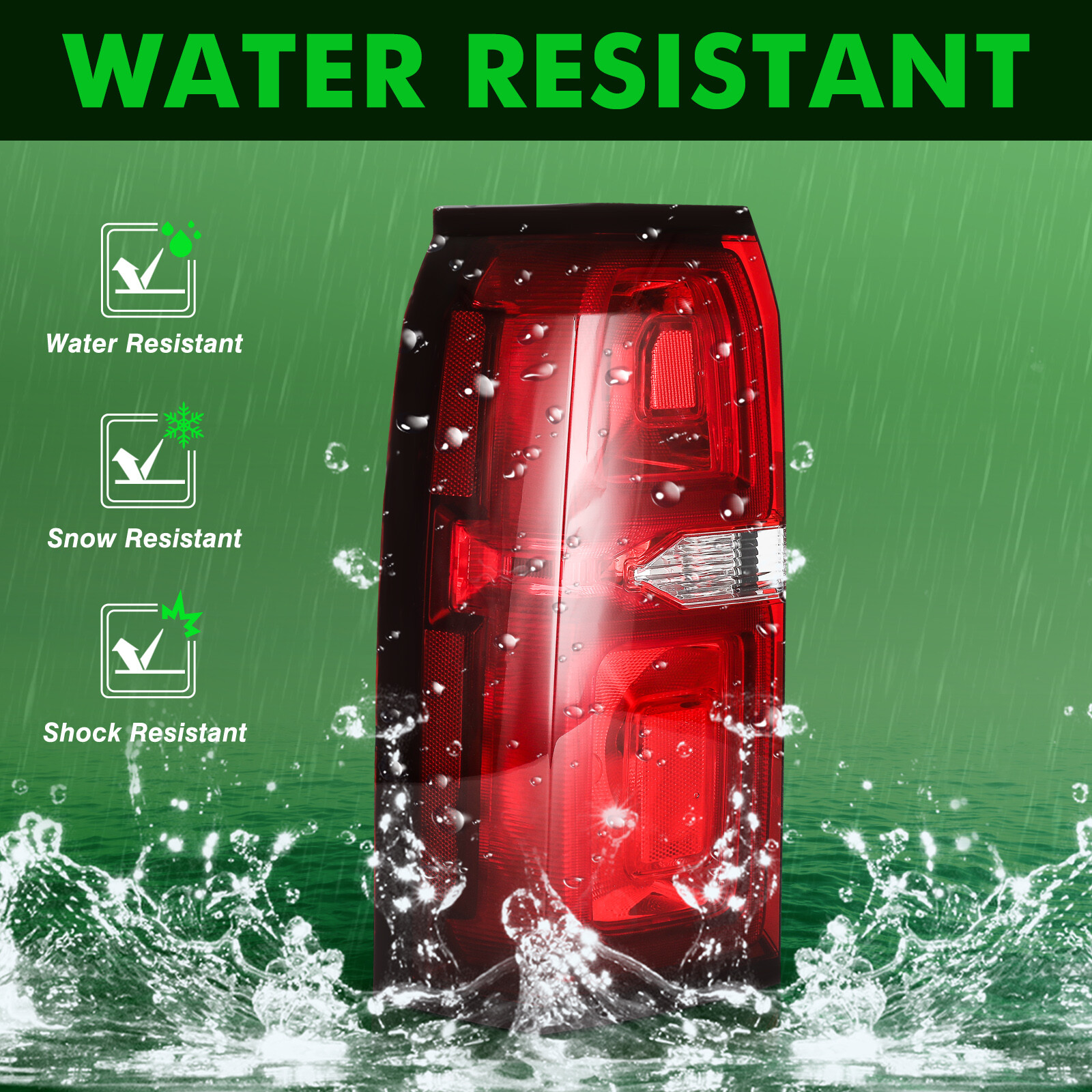 For Chevrolet Suburban /Tahoe 2015-2020 Red Brake Taillight Assembly Driver Side