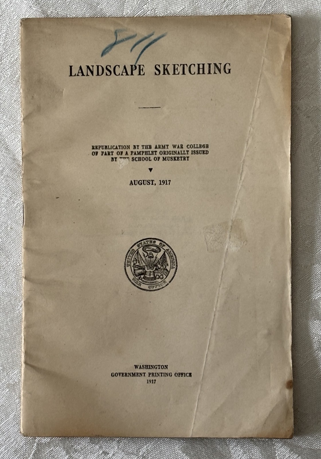 WW1, 7 Training & Review booklets from the U.S. Army War College, 1913 & 1917.