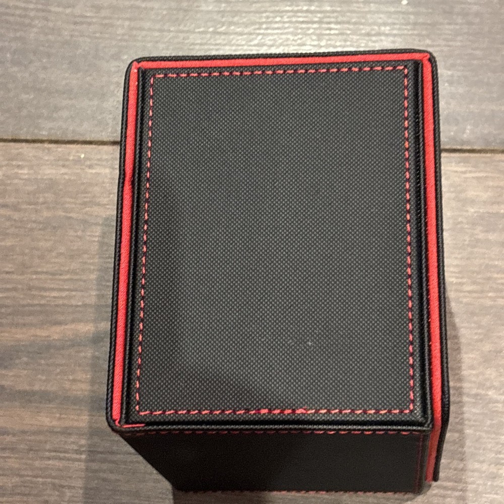 Mage Tech Card Deck Box for Commander Deck, Black/Red) NEW
