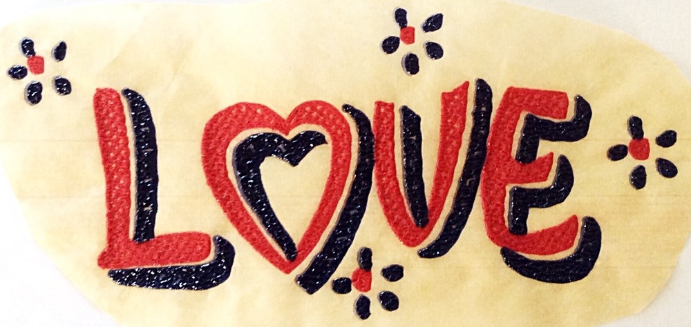 Original Vintage Love Mini Iron On Transfer
