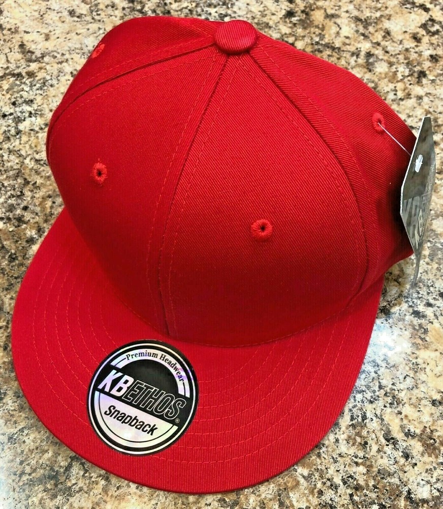Original Plain Snapbacks Hats Flat Bill Caps [ KBETHOS ] Solid Colors (New Item)