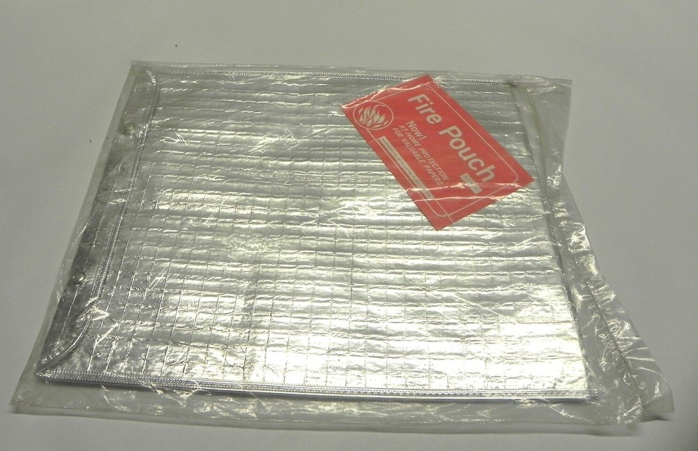 *NEW* FIRE POUCH DOCUMENT PROTECTOR FIREPROOF BAG 12"x14"