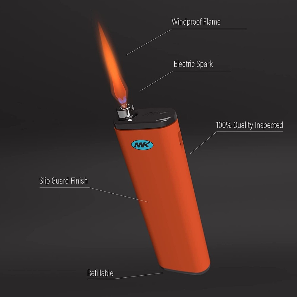 MK JET Torch Lighter Windproof Adjustable Flame Refillable -W/50 COUNT DISPLAY!!