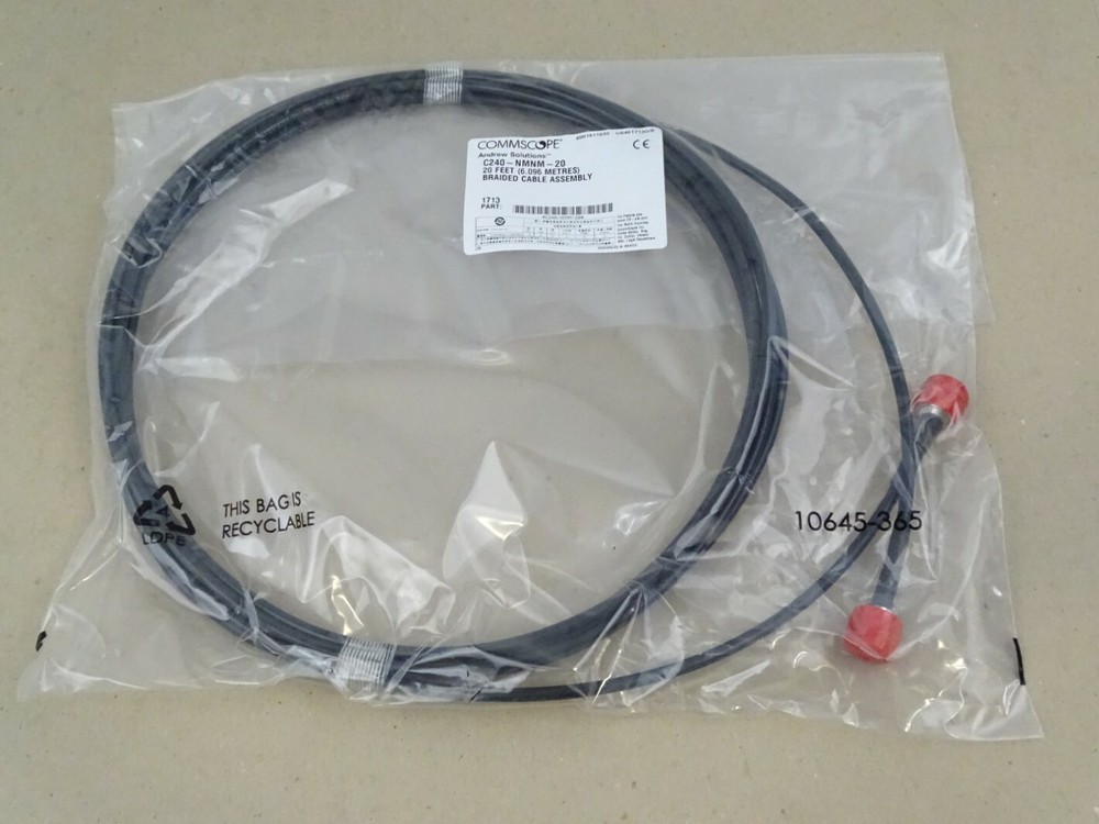 Commscope  Braided Cable Assembly  20' , C240-NMNM-20