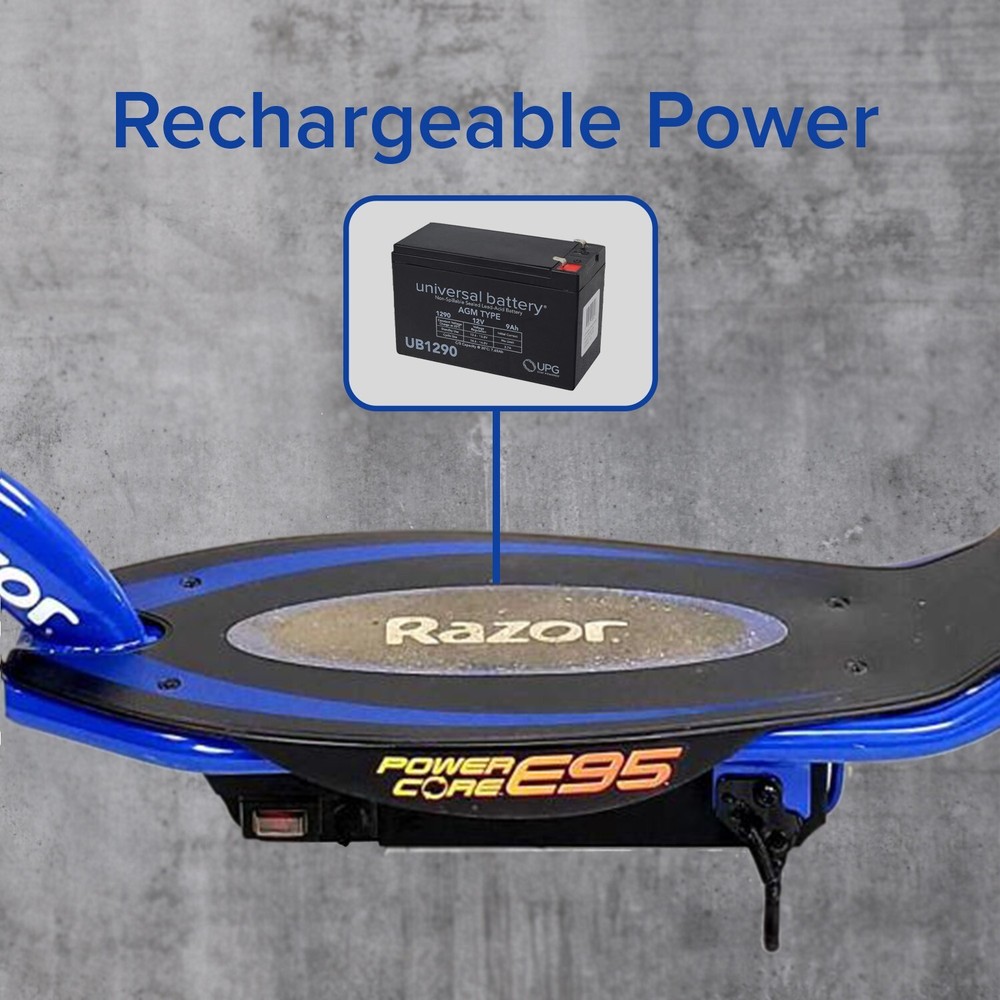 12 Volt Battery Pack for Razor Power Core 90/E90 E95 Scooter (7 Ah w/ Harness)