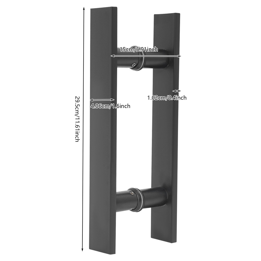 H Shape Door Pull Handle Double Sided Pull Push Sliding Barn Door Handles
