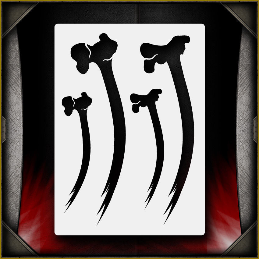 Bones 4 Airbrush Stencil Template Paint Airsick