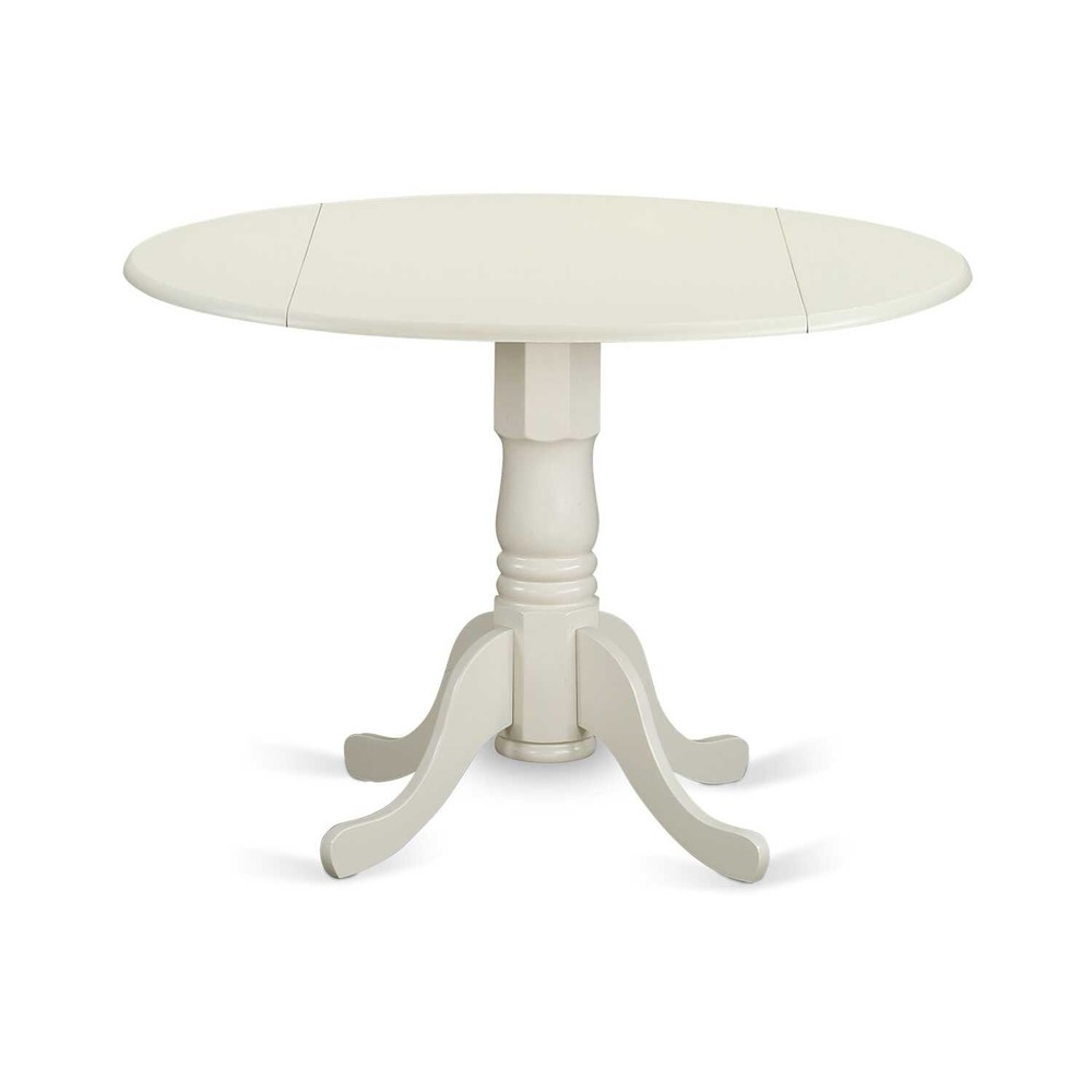 Round Dining Table Set 42 Round Table with 2 Drop Leaves & 4 Slatted Chairs - Ea