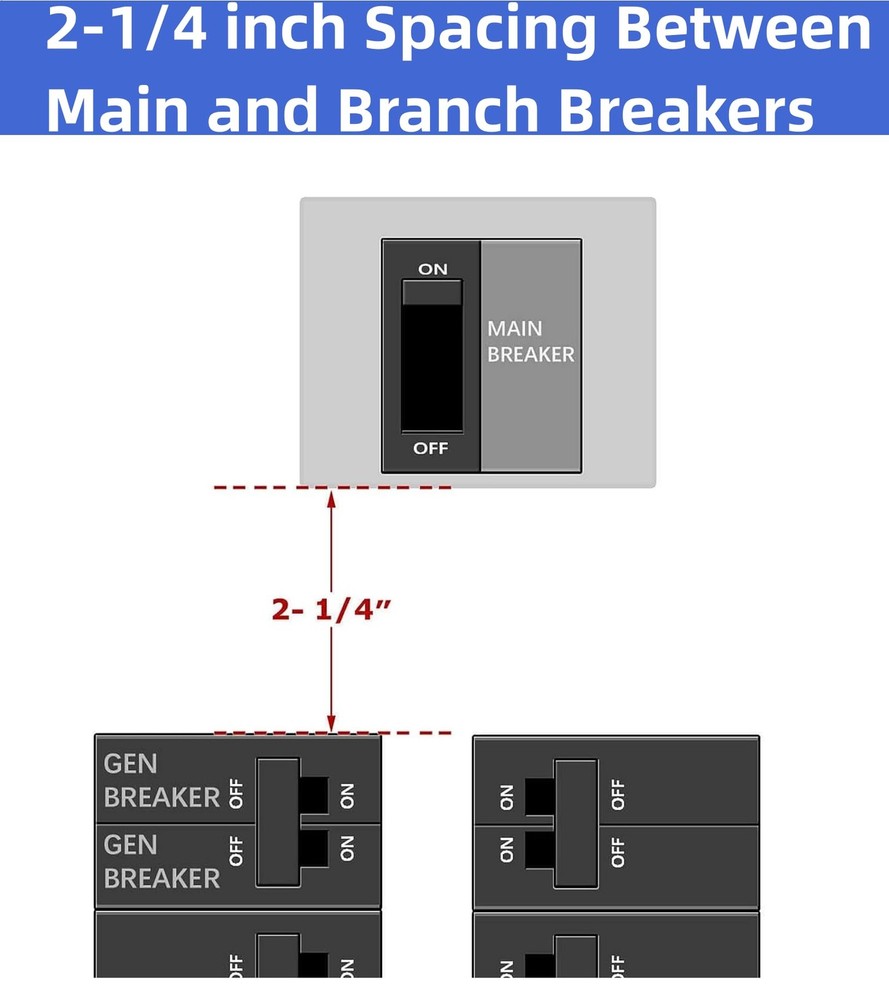 Generator Interlock Kit Compatible with Eaton Cutler Hammer Vertical Throw...
