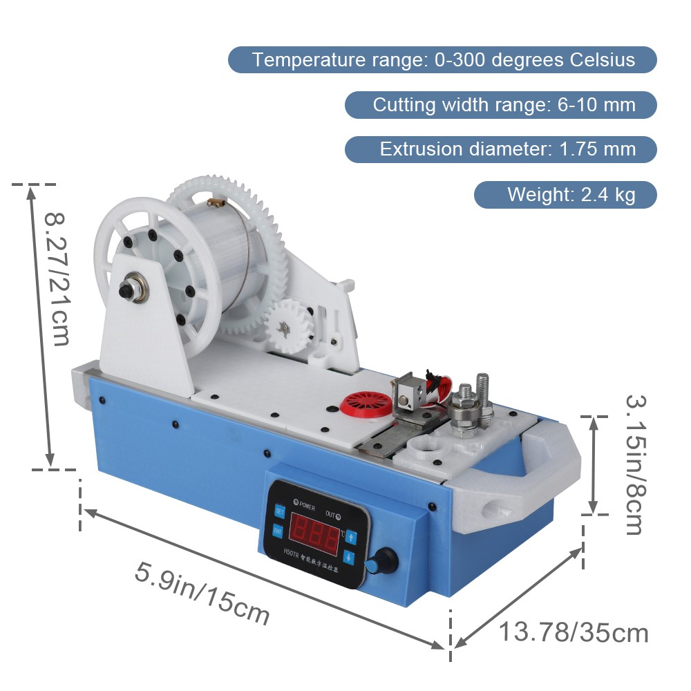 3D Printer Extruders Desktop Filament Maker Machine PET Plastic Bottles Recycle