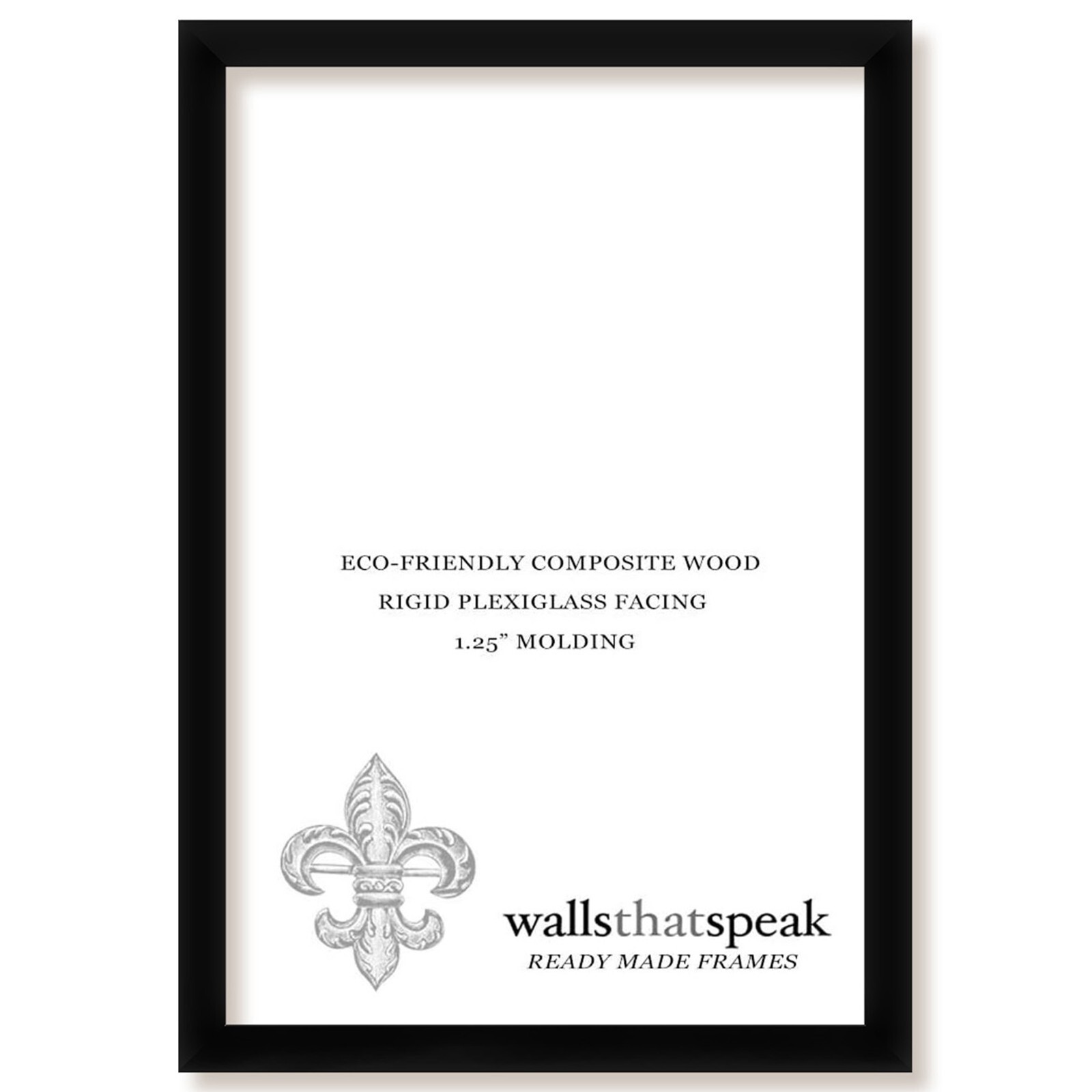 WallsThatSpeak Black Picture Frame for Puzzles, Posters, Photos, or Artwork