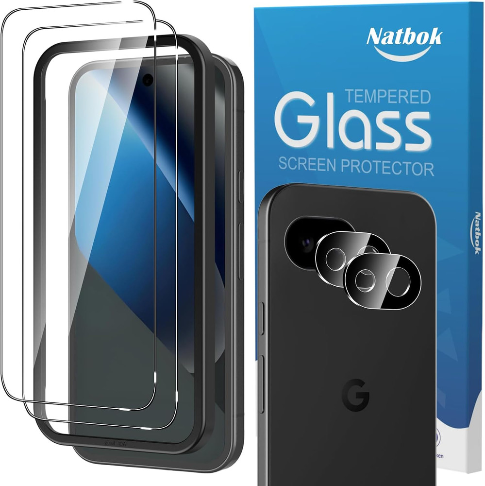 2+2 Pack for Google Pixel 10A (6.3 Inch) Screen Protector with Camera Lens Prote