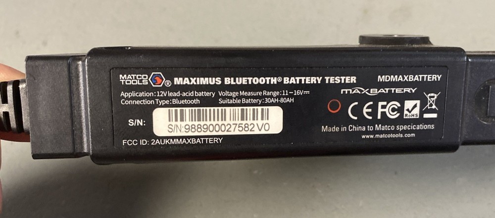 Matco Tools Maximus Bluetooth Battery Tester