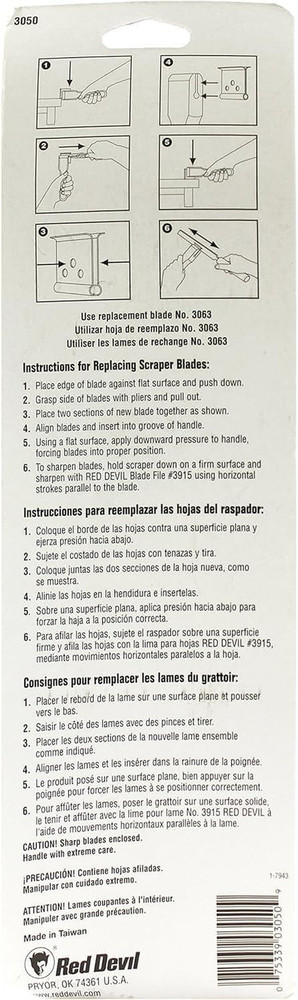 3050 2-1/2" Double-Edge Paint Scraper