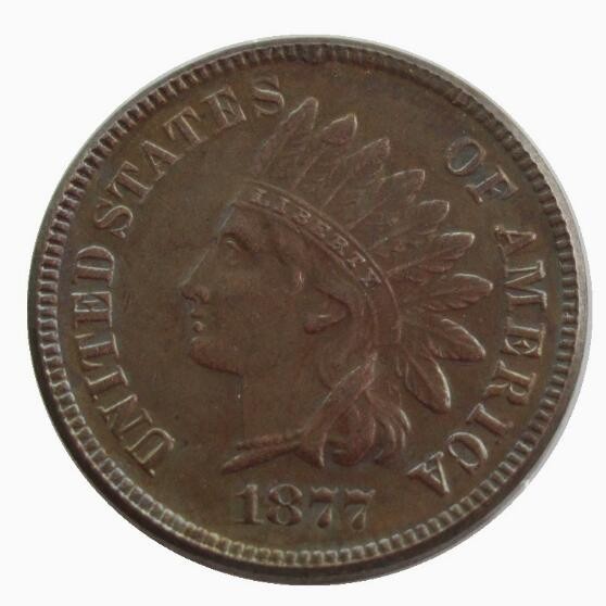 1877 Indian Head Cent Penny, Gorgeous RED, Superb