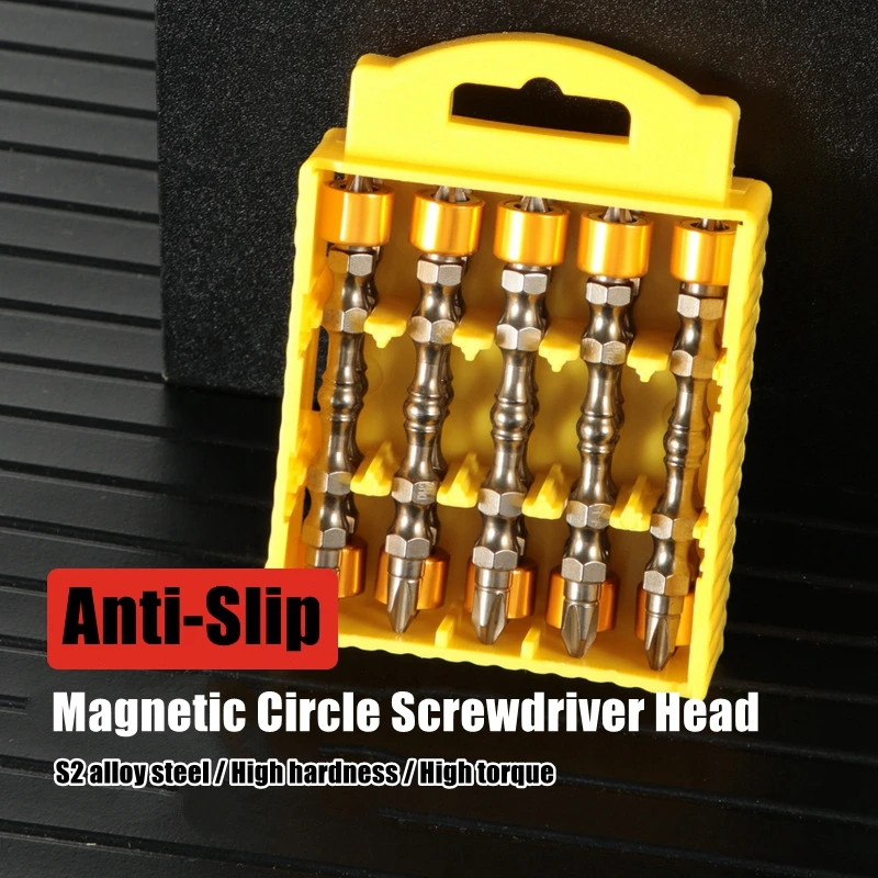 Magnetic PH2 Screwdriver Bit Set Double Head Hexagonal Handle