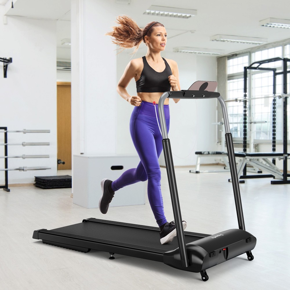 Folding Treadmill Compact Walking Jogging Machine 3HP W/Touch Screen APP Control