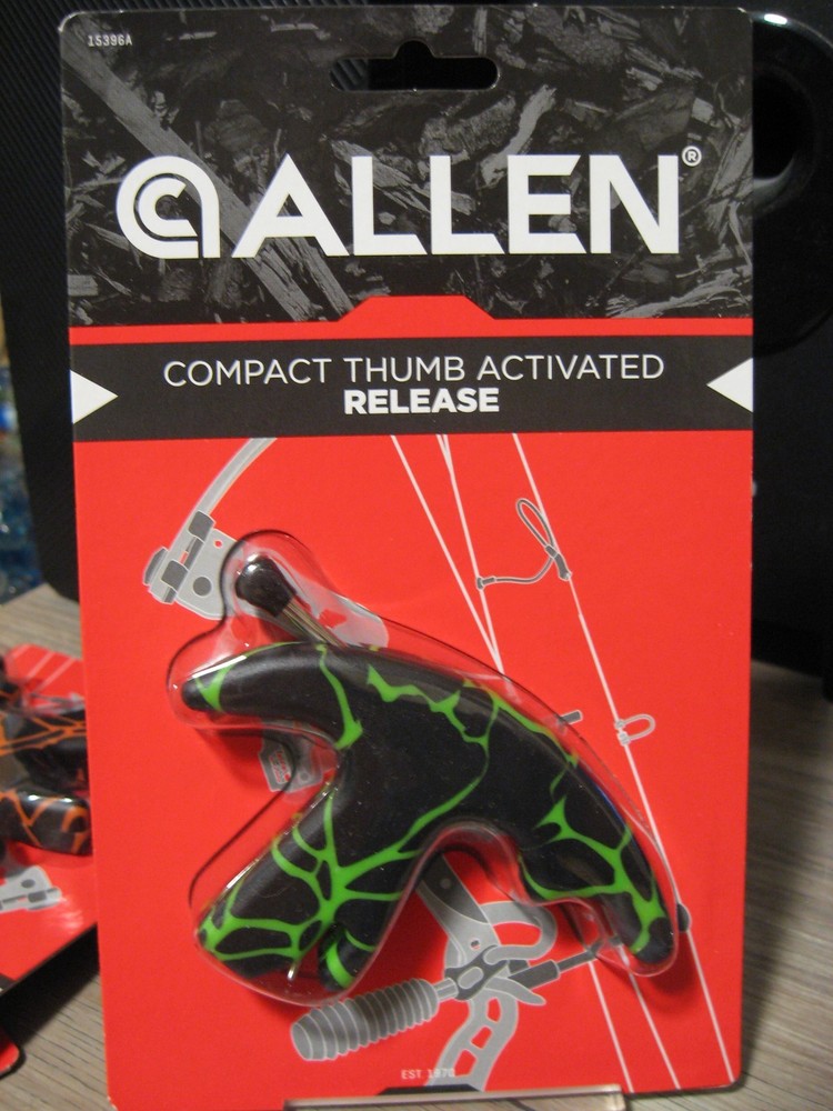 Allen Compact Thumb Release Hunting Bow String Arrow Trigger Release Green Camo