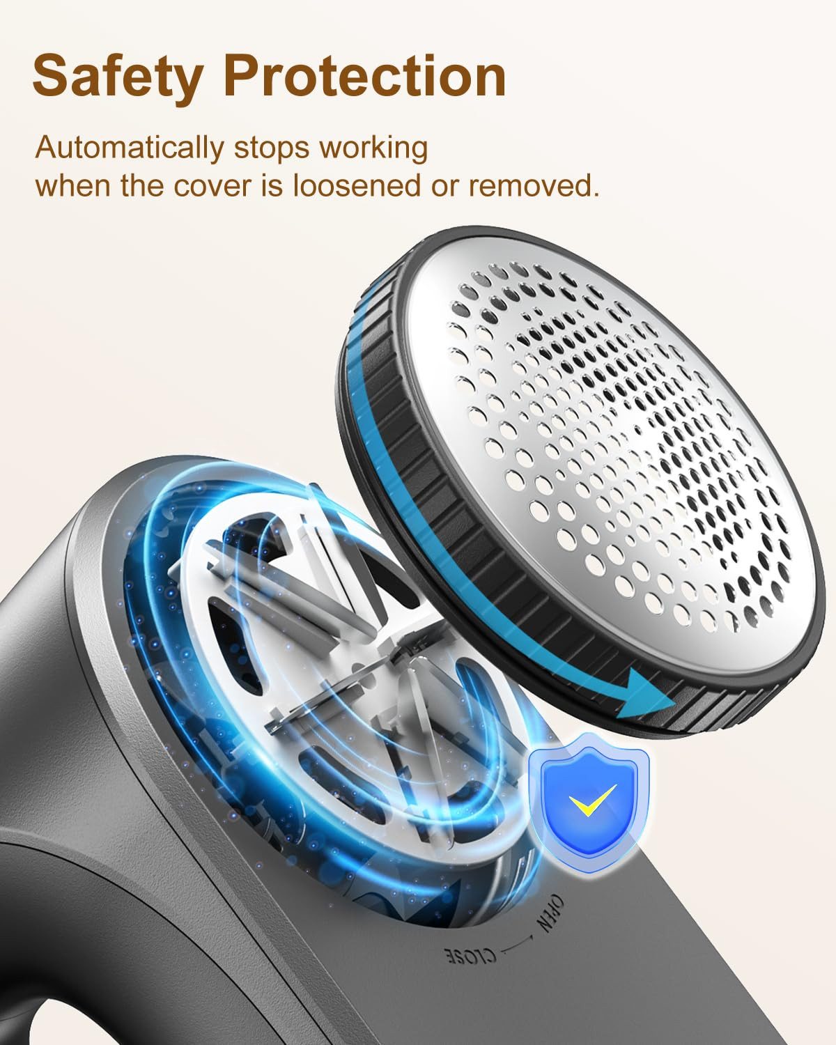 SWEETFULL Fabric Shaver Lint Shaver LED Display Rechargeable Lint Remover Def...