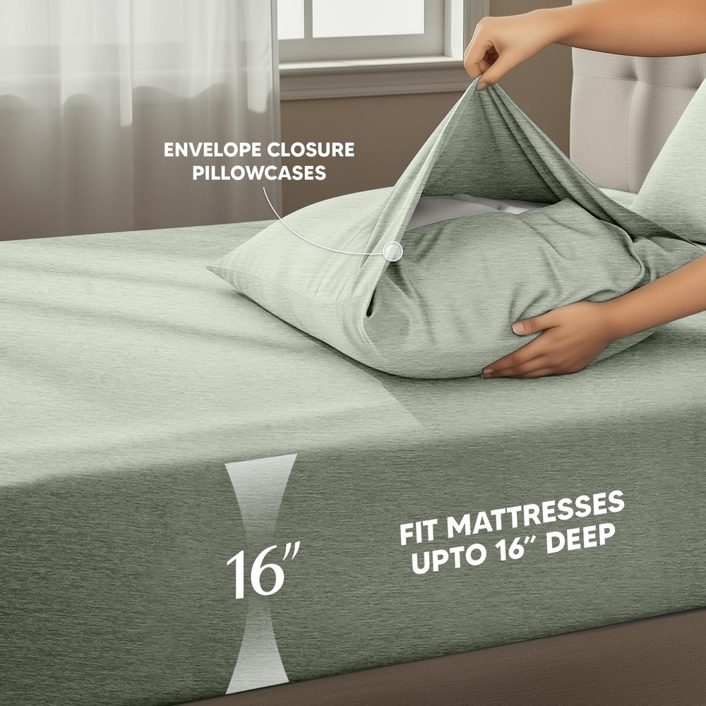 Utopia Bedding Queen Sheet Set – 4 Piece Bed Sheets for Queen Size Bed, Soft ...