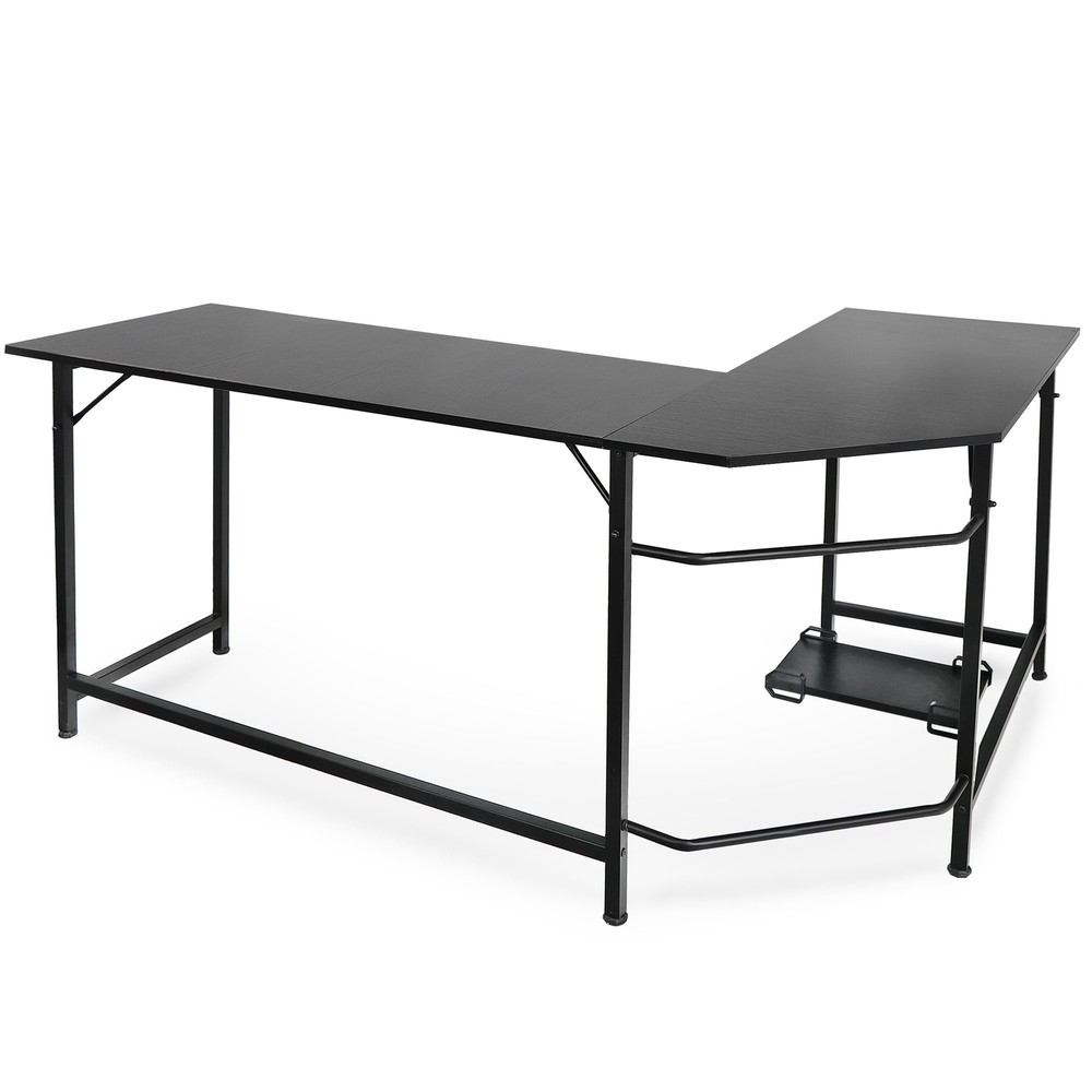 L-Shaped Desk Corner Computer Desk PC Laptop Study Table Workstation Home 66"