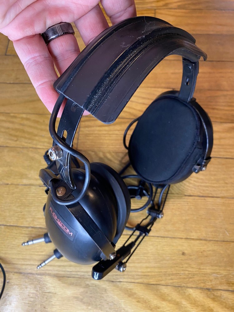 Vintage Flightcom Blackhawk Model 5DX Aviation Headset 1179