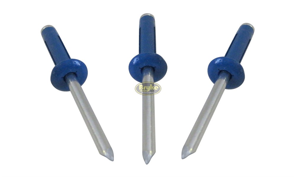 Exploding Small Head Blue Rivets Pop Rivet 250ct 3/16" Racing Fasteners Tri-Fold