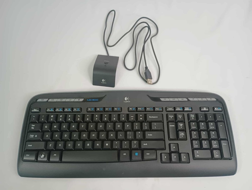 Logitech MK300 Wireless Keyboard W/USB receiver TESTED & WORKING