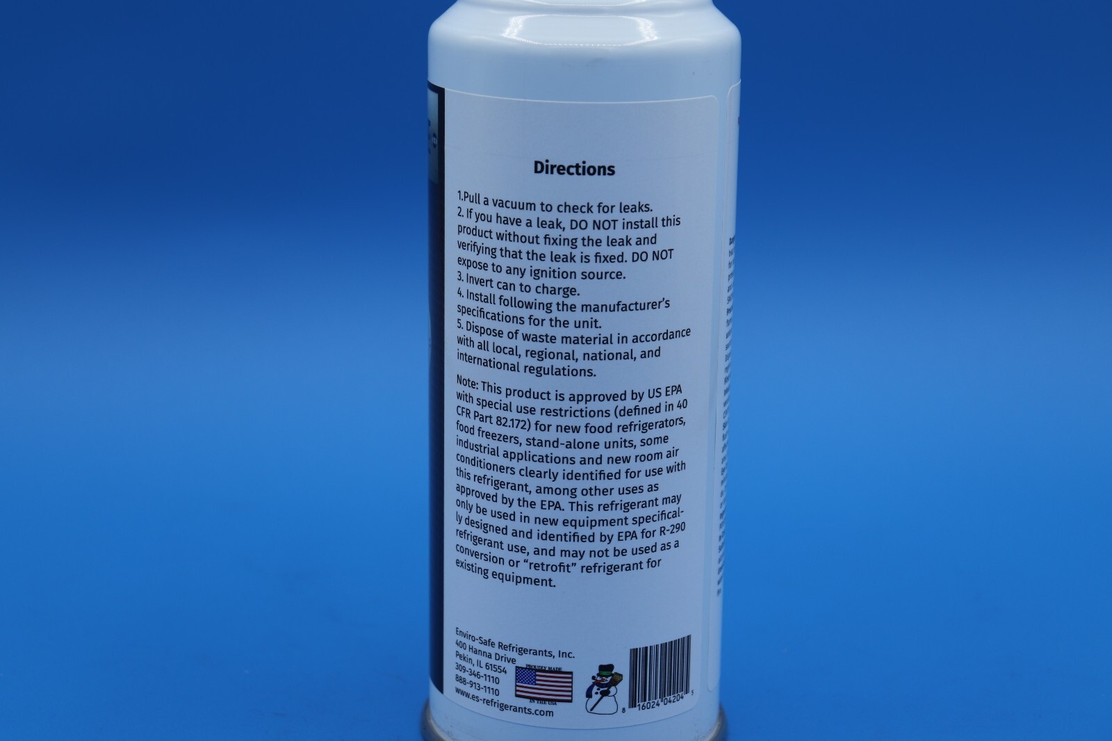 R290, R-290, 290 Refrigerant case of 12 8 oz. cans Envirosafe