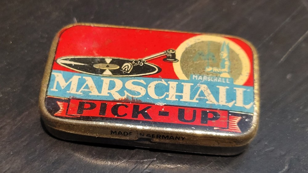 Vintage Gramophone phonograph Talking Machine needle tin Marschall