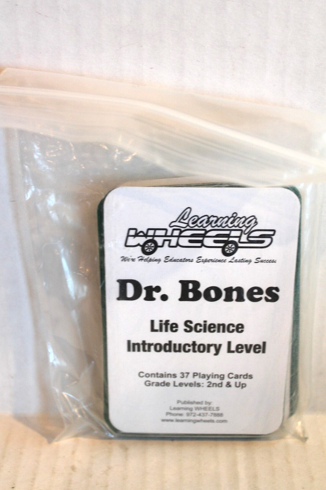 Dr. Bones "Life Science Introductory Level" Educational Card Game Grades 2+ NEW