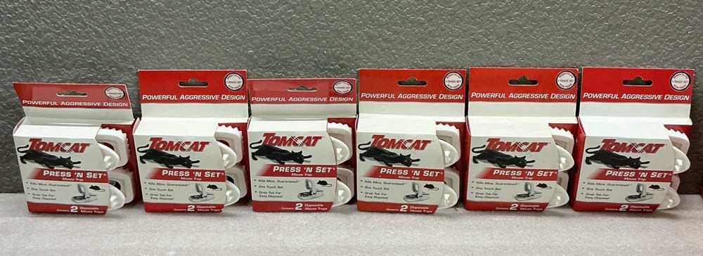 Tomcat Press 'N Set 2 Pack Disposable Mouse Traps 6 Pack