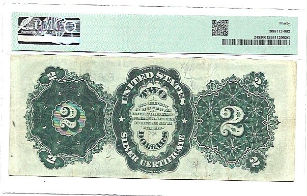 1891 $2 Silver Certificate Fr-245 PMG VF-30