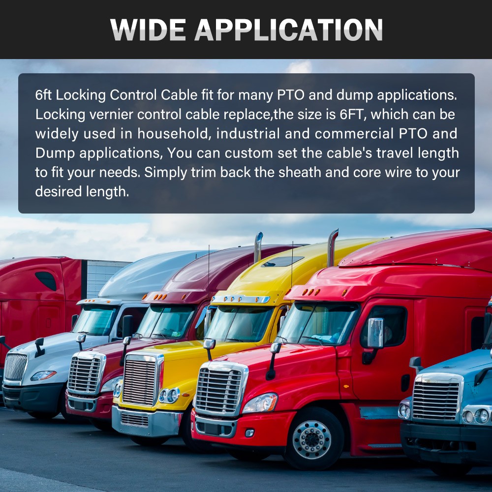 For Heavy Duty Vernier Locking Throttle Cable-Buyers 6FT VCGTX06 Truck Equipment